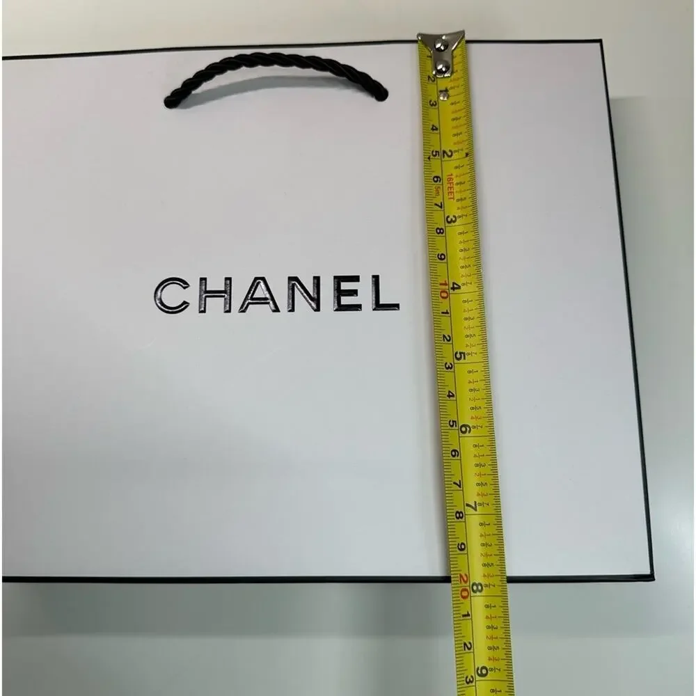 Chanel | Gift Bag | White/Black | W10 x H7.75 x D3 Inch